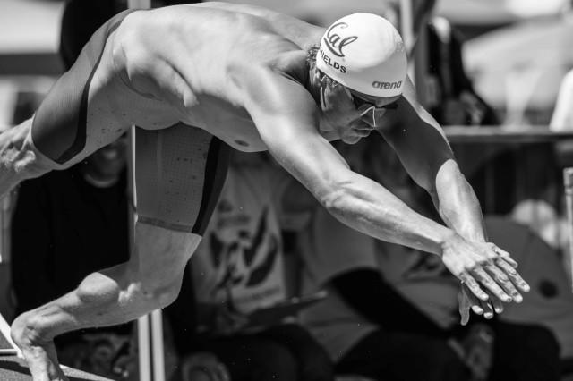 Tom Shields in the prelims of the 100 free (photo: Mike Lewis, Ola Vista Photography)