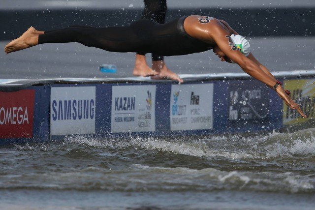 Allan do Carmo. Campeonato Mundial de Desportos Aquaticos, prova dos 25Km, realizada no Rio Kazanka. 01 de agosto de 2015, Kazan, Russia. Foto: Satiro Sodre/SSPress