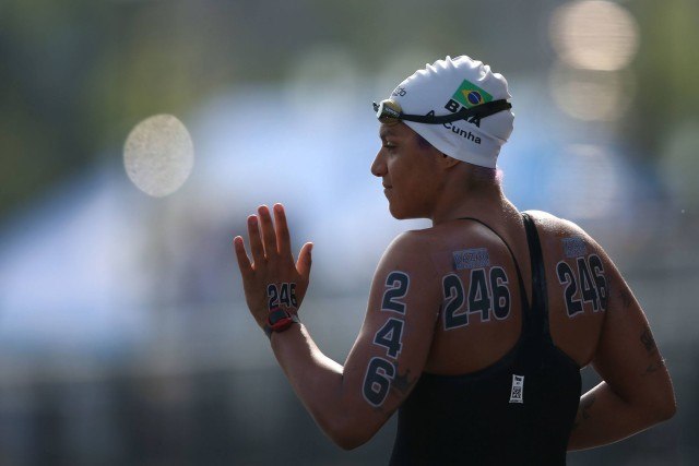 Ana Marcela. Campeonato Mundial de Desportos Aquaticos, prova dos 25Km, realizada no Rio Kazanka. 01 de agosto de 2015, Kazan, Russia. Foto: Satiro Sodre/SSPress