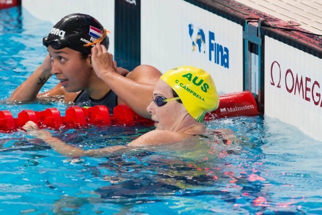 Cate Campbell (AUS) was n° 2 out of women's 100m freestyle semi-finals with 52.84. 2015 World Championships (courtesy of Tim Binning, theswimpictures.com)