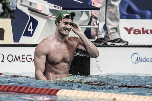Cameron Van Der Burgh sets world record 50 breast at the 2015 FINA world championships Kazan Russia (photo: Mike Lewis, Ola Vista Photography)