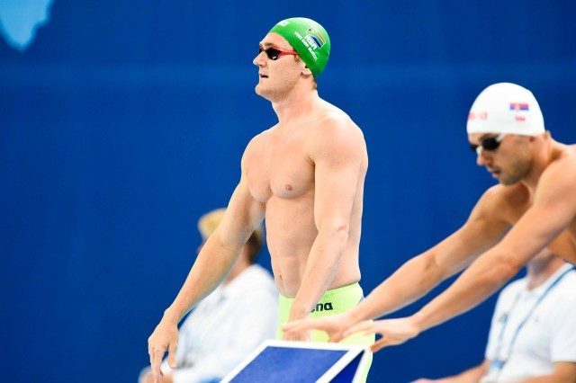 Cameron Van Der Burgh sets world record 50 breast at the 2015 FINA world championships Kazan Russia (photo: Mike Lewis, Ola Vista Photography)