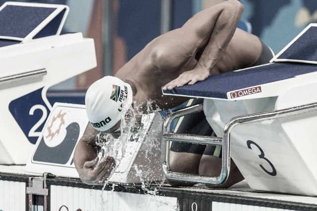 Chad Le Clos in the prelims of the 50 fly at at the 2015 FINA world championships Kazan Russia (photo: Mike Lewis, Ola Vista Photography)