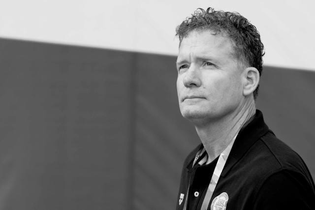 USA coach David Marsh at the 2015 FINA world championships Kazan Russia (photo: Mike Lewis, Ola Vista Photography)