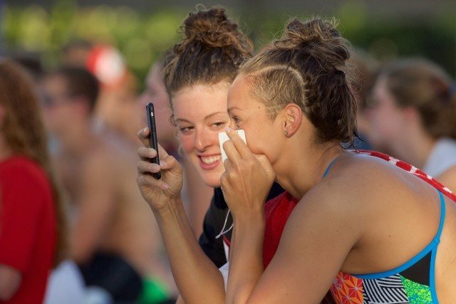 Allison Schmitt, Megan Romano (courtesy of Rafael Domeyko)