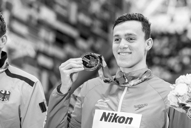 Games Guy 200 free champion at the 2015 FINA world championships Kazan Russia (photo: Mike Lewis, Ola Vista Photography)