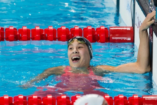 Micah Lawrence (USA), silver medalist in women's 200m breaststroke at 2015 FINA World Championships (courtesy of Tim Binning, theswimpictures.com)