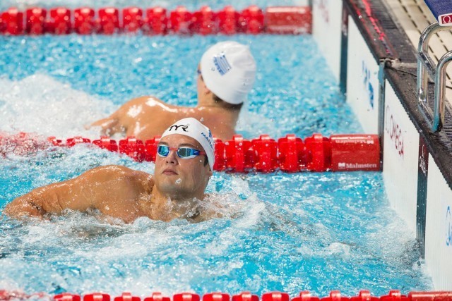 Florent Manaudou (FRA) qualified 2nd after men's 50m freestyle semi-finals, with 21.41. 2015 FINA World Championships (courtesy of Tim Binning, theswimpictures.com)
