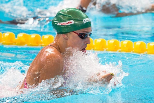 Ruta MEILUTYTE looking controlled in 100m breastroke heats 1.06.75, 2015 World Championships (courtesy of Tim Binning, theswimpictures.com)