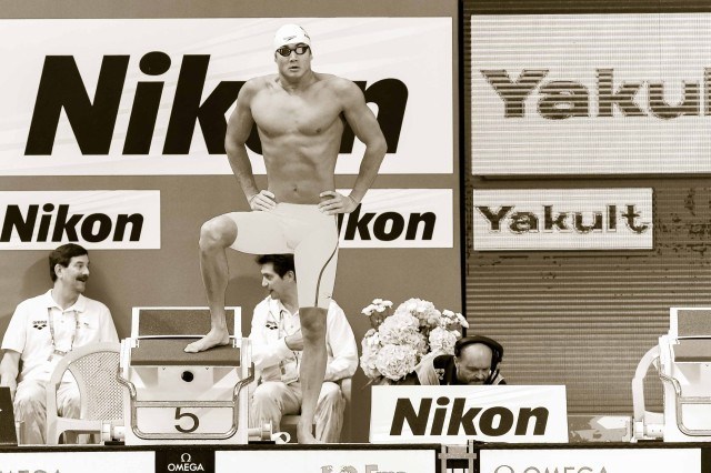 Nathan Adrian in the 100 free at the 2015 FINA world championships Kazan Russia (photo: Mike Lewis, Ola Vista Photography)