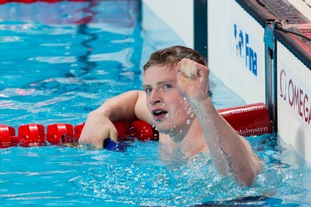 Adam Peaty - 100 Breaststroke - 2015 World Championships (courtesy of Tim Binning, theswimpictures.com)