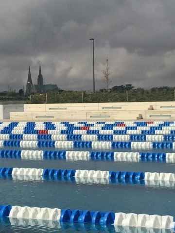 outside_pool_with_cathedral 2015 Paris-Chartres World Cup (Photo Credit: Danny Kasper)