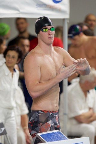 Jimmy Feigen before he dives in for men's 50m free, courtesy of Domeyko Photography