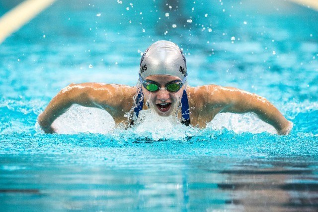13 year old Kate Douglass showing some early speed - she's one to watch (photo: Mike Lewis)