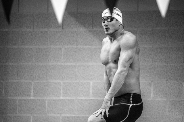 Nathan Adrian in the prelims of the 50 free (photo: Mike Lewis, Ola Vista Photography)