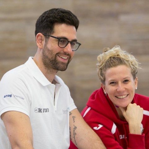 Coach Nicola Cassio and Laura Letrari via Rafael Domeyko