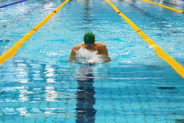 Giedrius Titenis, Lithuania, swimming breaststroke at the 2016 Euro Meet, Luxembourg
