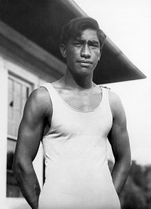 Duke Kahanamoku circa 1912 via Wikipedia