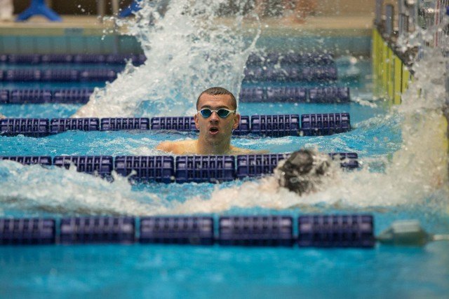 Laszlo Cseh of Hungary won the 100 fly in 52.55. via Domeyko Photography