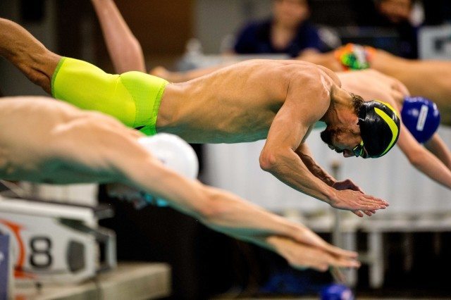 Michael Phelps in the prelims of the 200 freestyle in Austin Texas (photo: Mike Lewis, Ola Vista Photography)