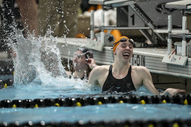 Alex Cleveland of the Tennessee Volunteers during day 2 of SEC Swimming and Diving Championships at the University of Missouri Mizzou Aquatic Center in Columbia, MO. Photo By Craig Bisacre/Tennessee Athletics