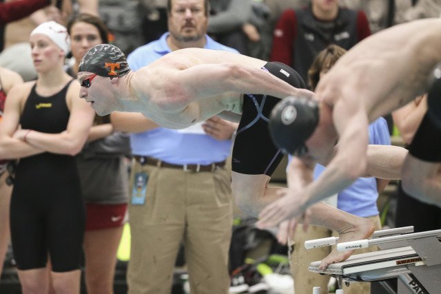 Ryan Coetzee of the Tennessee Volunteers during day 2 of SEC Swimming and Diving Championships at the University of Missouri Mizzou Aquatic Center in Columbia, MO. Photo By Craig Bisacre/Tennessee Athletics