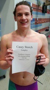 Langley's Casey Storch, winner of the men's 200 IM. Courtesy: Matt Rees/SwimSwam.com