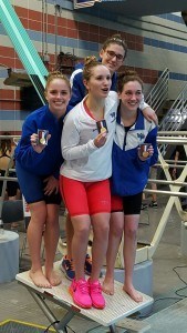 The West Potomac girls, winners of the girls' 200 medley relay. Courtesy: Matt Rees/SwimSwam.com