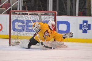 Hockey goalie Katie Kouvaris. Photo from Gust Kouvaris