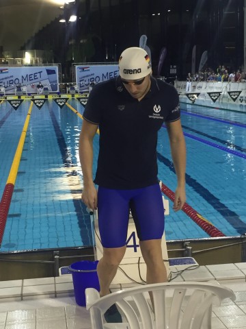 Marco Koch getting ready to race 200 m breaststroke