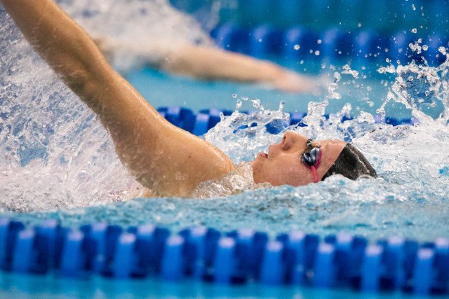 NC State's Alexa Zevnik, the top qualifier into finals of the women's 200 IM. (Courtesy: Tim Binning/TheSwimPictures.com)