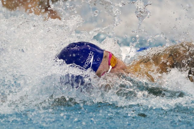 Florida sophomore Caeleb Dressel completed his double, winning the 100 free in a new American Record of 40.46. (Photo Courtesy: Tim Binning/TheSwimPictures.com)