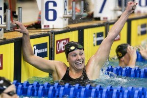 Ella Eastin broke the American, U.S. Open, and NCAA Records with the fastest 200 yard IM in history. Photo Courtesy: Tim Binning/TheSwimPictures.com