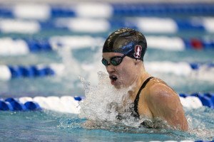 Ella Eastin racing the breast leg during the 200 IM prelims/Tim Binning/TheSwimPictures.com