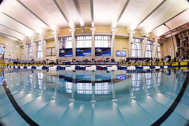 Another fantastic at water-level angle of the McAuley Aquatic Center. Photo Credits: Tim Binning/TheSwimPictures.com