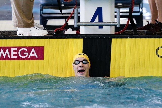 Just a 44.60 from Ryan Murphy in this morning's 100 back, but he's happy. Photo Credits: Tim Binning/TheSwimPictures.com