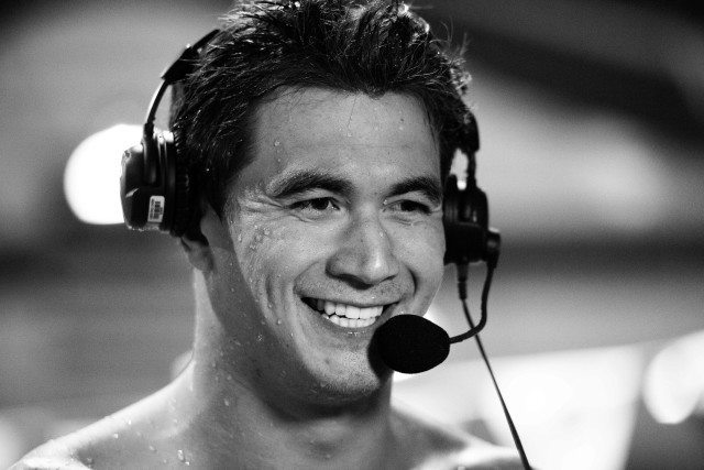 Nathan Adrian following his win the 50 free at the Orlando Pro Swim Series (photo: Mike Lewis)