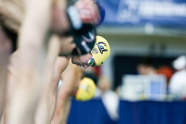 Down range shot of Josh Prenot at the start of the 400 IMs. Photo Credits: Tim Binning/TheSwimPictures.com