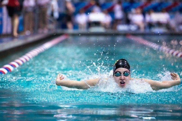 Regan Barney in the prelims of the 200 IM at the 2016 Orlando Pro Swim Series (photo: Mike Lewis)