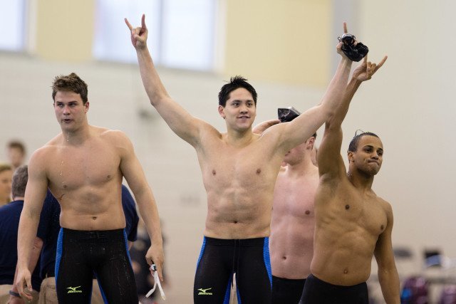 Hook 'em Joseph Schooling. Photo Credits: Tim Binning/TheSwimPictures.com
