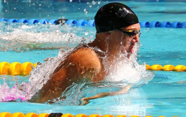 DURBAN, SOUTH AFRICA - APRIL 10: Jarred Crous during the heats session mens 100m breaststroke on day 1 of the SA National Aquatic Championships and Olympic Trials on April 10 , 2016 at the Kings Park Aquatic Center pool in Durban, South Africa. Photo Credit / Anesh Debiky/Swim SA