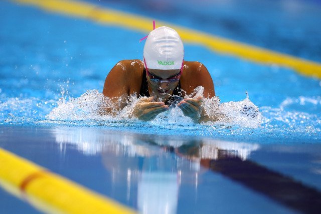 Jhennifer Conceicao. Trofeu Maria Lenk de Natacao, realizado no Centro Aquatico Olimpico. 16 de abril de 2016, Rio de Janeiro, RJ, Brasil. Foto: Satiro Sodré/ SSPress