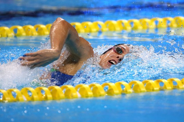 Manuella Lyrio. Trofeu Maria Lenk de Natacao, realizado no Centro Aquatico Olimpico. 16 de abril de 2016, Rio de Janeiro, RJ, Brasil. Foto: Satiro Sodré/ SSPress