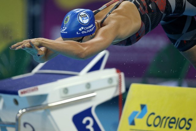 Larissa Oliveira. Trofeu Maria Lenk de Natacao, realizado no Centro Aquatico Olimpico. 17 de abril de 2016, Rio de Janeiro, RJ, Brasil. Foto: Satiro Sodré/ SSPress