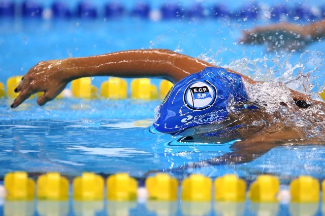 Larissa Oliveira. Trofeu Maria Lenk de Natacao, realizado no Centro Aquatico Olimpico. 17 de abril de 2016, Rio de Janeiro, RJ, Brasil. Foto: Satiro Sodré/ SSPress