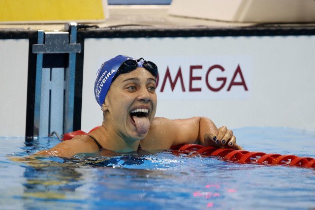 Larissa Oliveira. Trofeu Maria Lenk de Natacao, realizado no Centro Aquatico Olimpico. 17 de abril de 2016, Rio de Janeiro, RJ, Brasil. Foto: Satiro Sodré/ SSPress