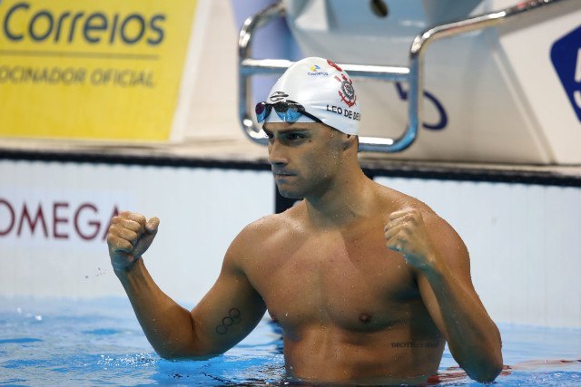 Leonardo de Deus. Trofeu Maria Lenk de Natacao, realizado no Centro Aquatico Olimpico. 17 de abril de 2016, Rio de Janeiro, RJ, Brasil. Foto: Satiro Sodré/ SSPress