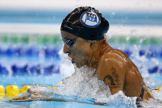 Joanna Maranhao. Trofeu Maria Lenk de Natacao, realizado no Centro Aquatico Olimpico. 17 de abril de 2016, Rio de Janeiro, RJ, Brasil. Foto: Satiro Sodré/ SSPress