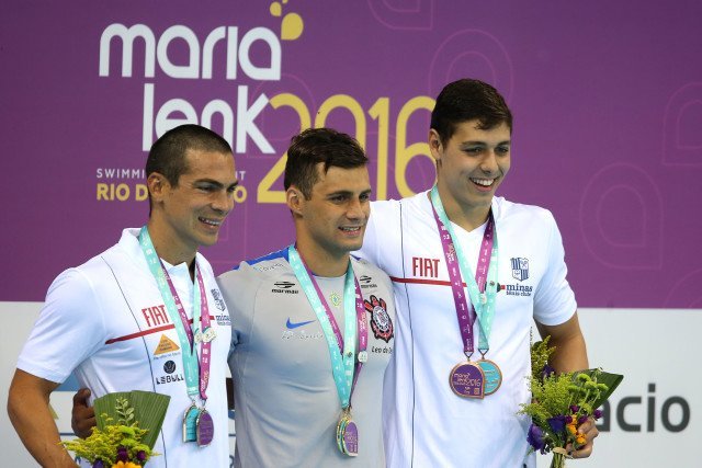 Leonardo de Deus. Trofeu Maria Lenk de Natacao, realizado no Centro Aquatico Olimpico. 17 de abril de 2016, Rio de Janeiro, RJ, Brasil. Foto: Satiro Sodré/ SSPress