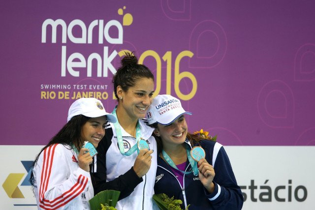 Joanna Maranhao. Trofeu Maria Lenk de Natacao, realizado no Centro Aquatico Olimpico. 17 de abril de 2016, Rio de Janeiro, RJ, Brasil. Foto: Satiro Sodré/ SSPress